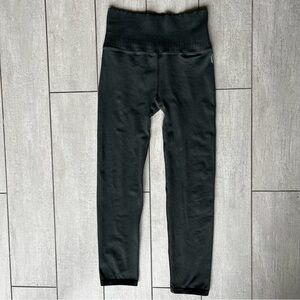 Free People Movement Good Karma Leggings M High Rise Active Stretch Cutout Moss